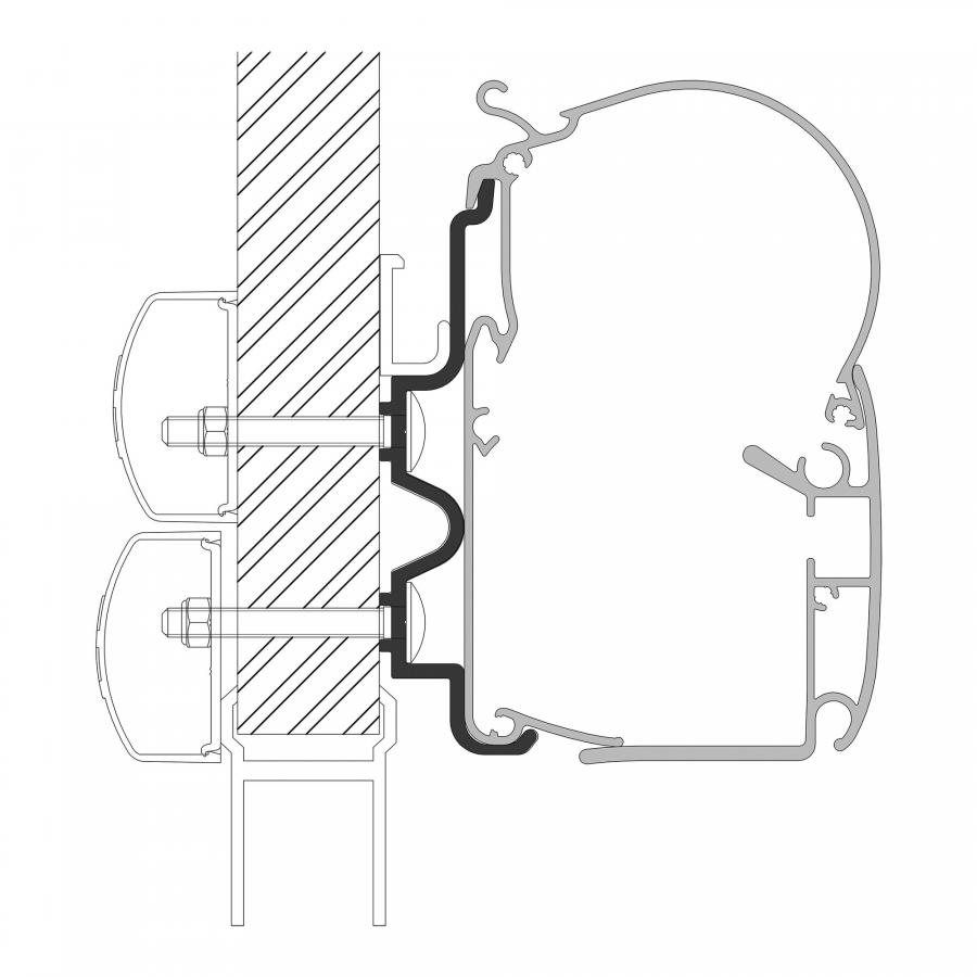 Product image 1 of the product “Adapter für Hymer Camp zu Markisen Dometic Serie 1 ”